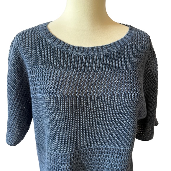 LAFAYETTE 148 NY HEMP SWEATER OPEN KNIT BREATHABLE LUXURY MINIMALIST MODERN S - Picture 2 of 11